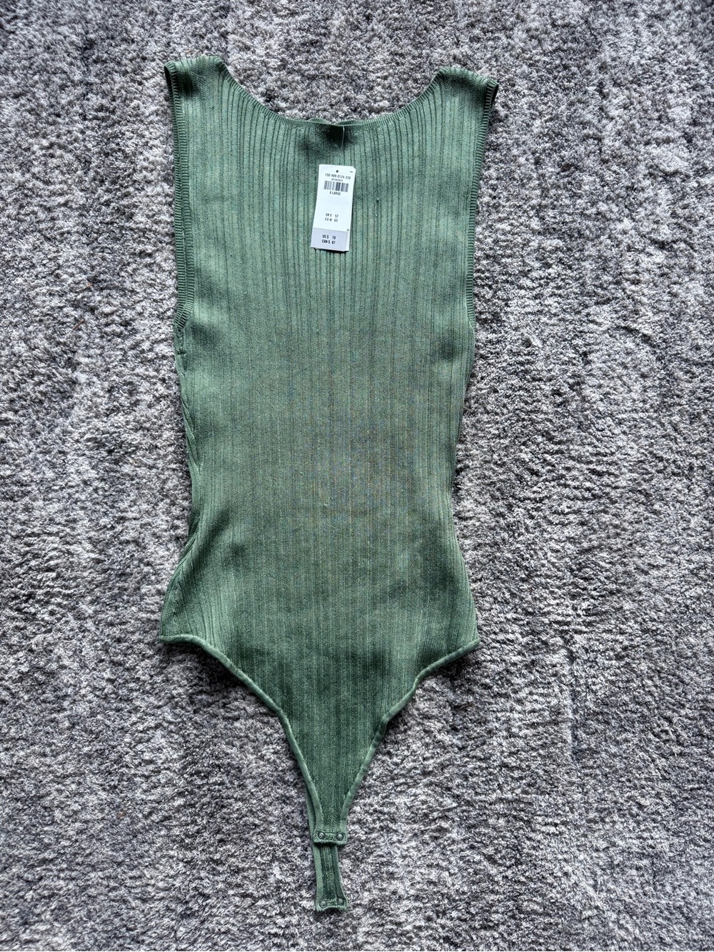 Abercrombie & Fitch Kids Ribbed One-Piece Bodysuit in Olive